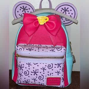NWT MMMA Loungefly Backpack Disney Teacups Minnie Main Attraction NWT